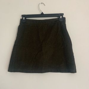Dark green corduroy skirt